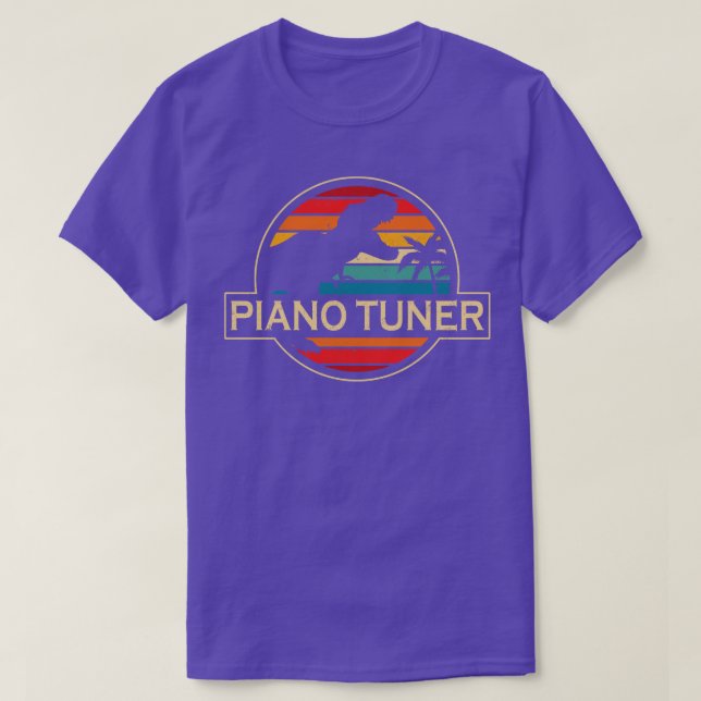 T-shirt Dinosaure Tuner de piano (Design devant)