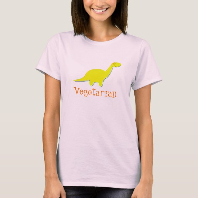 T-shirt Dinosaure végétarien mignon (Devant)