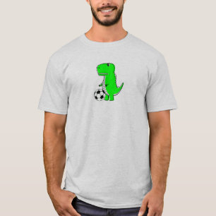 T-shirt Dinosaure Vert Aime Le Football