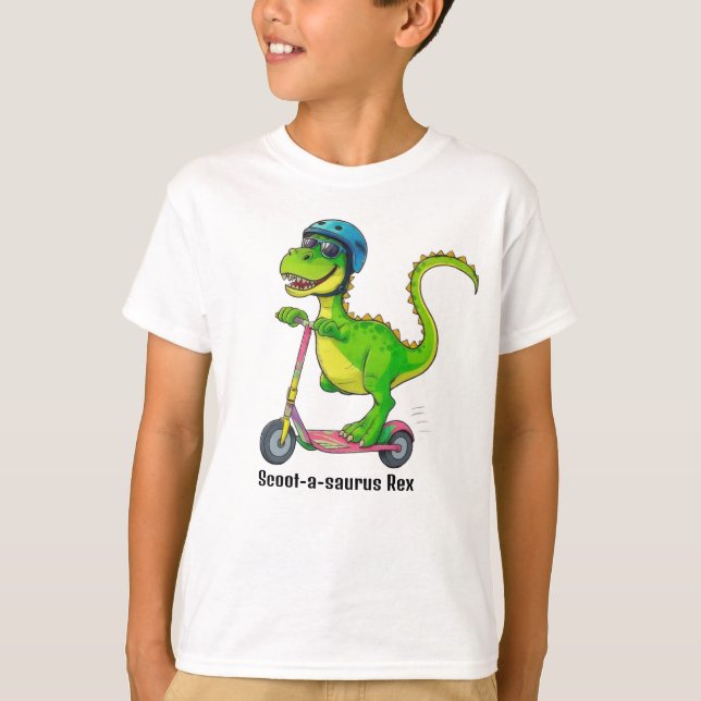 T-shirt Dinosaure Vert Cool (Devant)