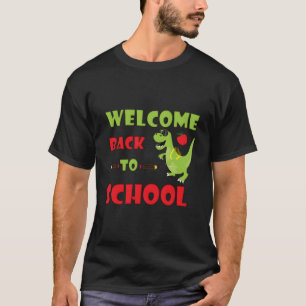T-shirt Dinosaure Vert cool Dino Retourner À L'École