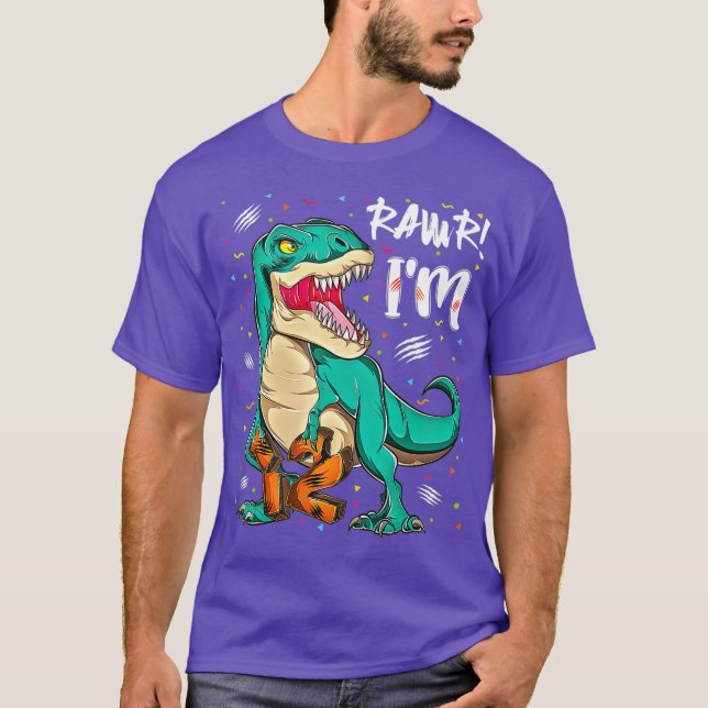 T-shirt dinosaures 12 ans Anniversaire 12e Fête Rawr T (Devant)