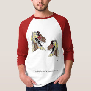 T-shirt : Dinosaures bouche ouverte