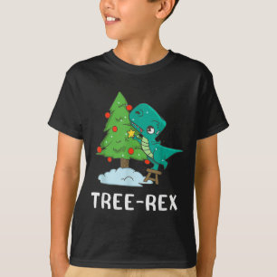T-shirt Dinosaures de Noël drôles Arbre de Noël Rex Mignon
