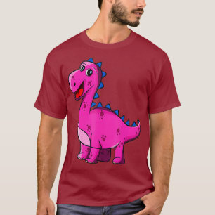 T-shirt Dinosaures Dinosaures roses pour Dino filles