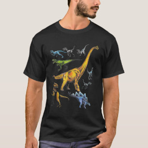 T-shirt Dinosaures jurassiques Raptor Rex Stegosaurus