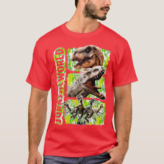 T-shirt Dinosaures libérés TRex Indominus Rex et Velocir
