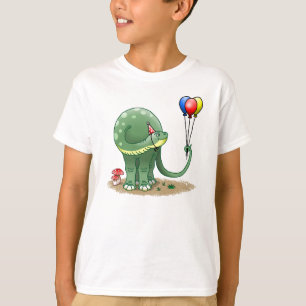 T-shirt Dinosaures tenant des ballons