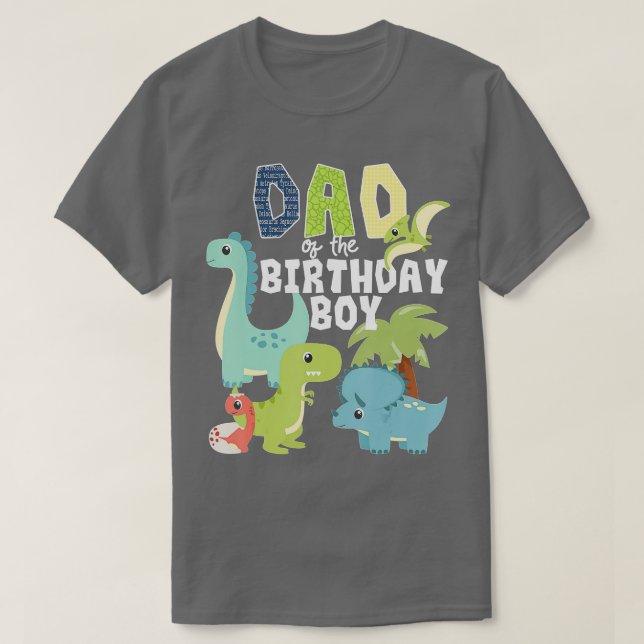 T-shirt Dinosaures Thème Anniversaire Papa De L'Anniversai (Design devant)