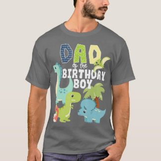 T-shirt Dinosaures Thème Anniversaire Papa De L'Anniversai