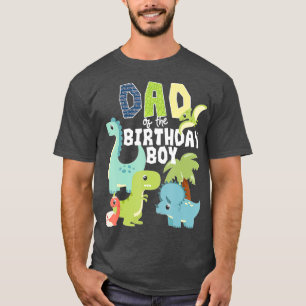 T-shirt Dinosaures Thème Anniversaire Papa De L'Anniversai