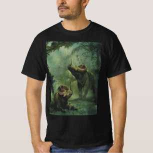 T-shirt Dinosaures vintage, Centrosaurus dans la jungle