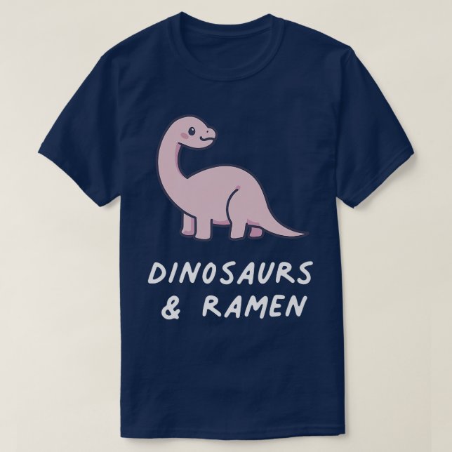 T-shirt Dinosaurs & Ramen Kawaii Lover Anime Pastel Goth A (Design devant)