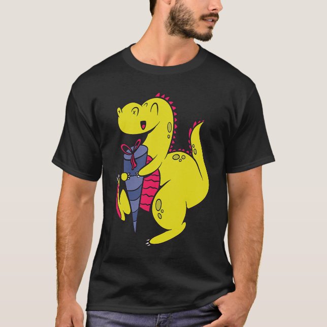 T-shirt Dinosaurus School Child Dinosaur School Enrolment  (Devant)