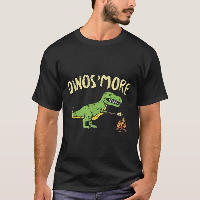 T-shirt Dinosmore Drôle Dino Smore Camping Camp Dinosaur C (Devant)