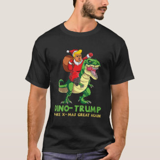 T-shirt Dinotrump Drôle amusant Trump Riding Dinosaure Chr