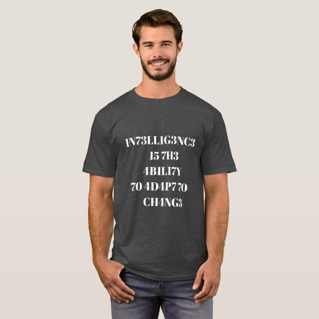 T-shirt d'intelligence pour les hommes (Devant entier)