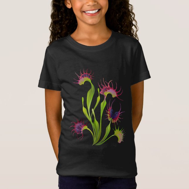 T-Shirt Dionaea attrape-mouche lumineuse (Devant)