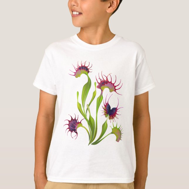 T-shirt Dionaea attrape-mouche lumineuse (Devant)