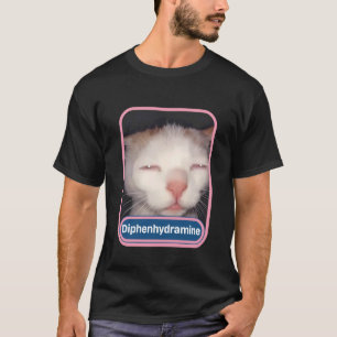 T-shirt Diphenhydramine Chat Drôle Silly Cat Y2K Mème de C