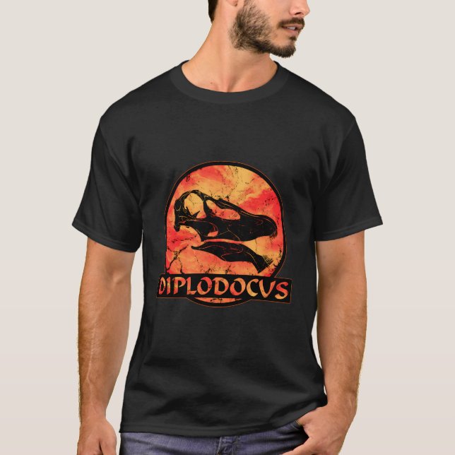 T-shirt Diplodocus Fossile Crâne Dinosaure os Diplodocus (Devant)