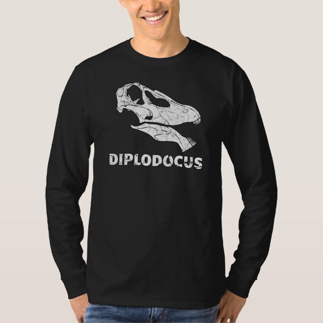 T-shirt Diplodocus Fossile Crâne Dinosaure os Diplodocus (Devant)