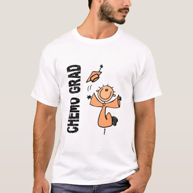 T-shirt DIPLÔMÉ 1 (Cancer utérin) de CHIMIO de pêche (Devant)