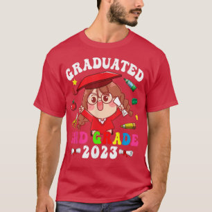 T-shirt Diplômé 2023 2e année mignonne Anime Girl Funny Gr