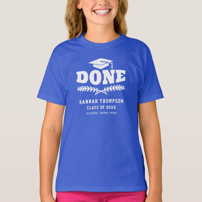 T-shirt Diplômé 2023 École Élémentaire Diplômée (Devant)