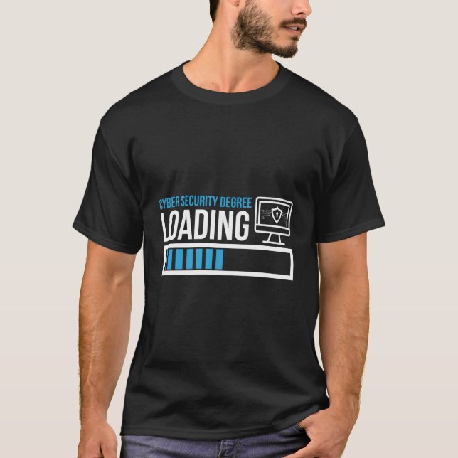 T-shirt Diplôme Cyber Sécurité Chargement du programmeur d (Devant)