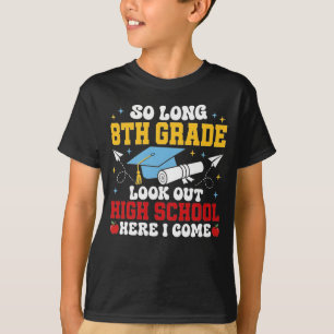 T-shirt Diplômé de 8e année à diplômé d'école secondaire