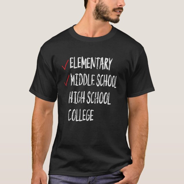 T-shirt Diplôme de 8e année Diplôme du collège (Devant)