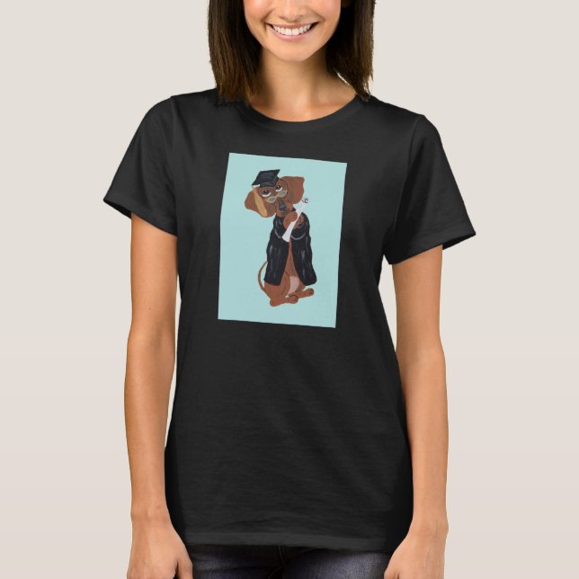 T-shirt Diplômé de Dachshund (Devant)