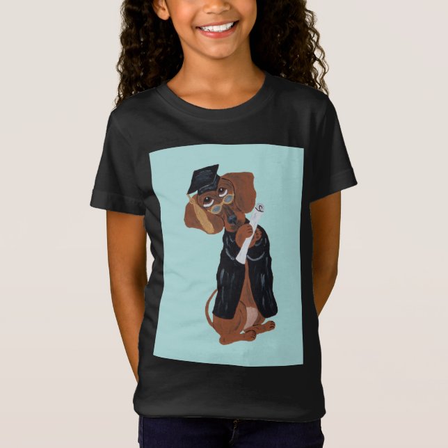 T-Shirt Diplômé de Dachshund (Devant)
