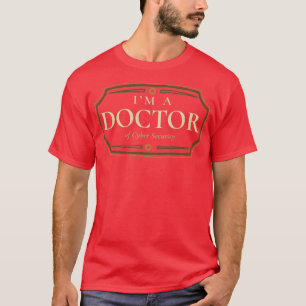 T-shirt Diplôme de doctorat en cybersécurité Gif