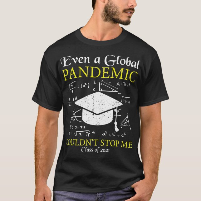 T-shirt Diplôme de la classe pandémique baccalauréat maste (Devant)
