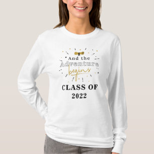 T-shirt Diplômé de la promotion 2022 et l'aventure commenc