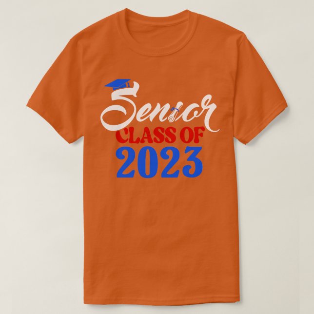 T-shirt Diplômé de la promotion 2023 Senior 4 (Design devant)