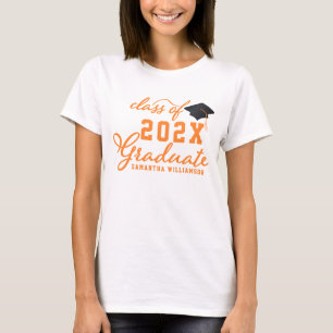 T-shirt Diplômé de la promotion 2026 de la classe de typog
