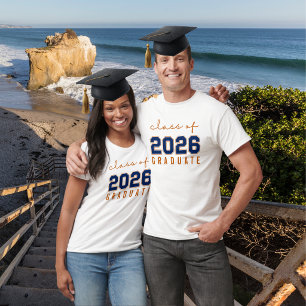 T-shirt Diplômé de la promotion 2026 Minimaliste Moderne G