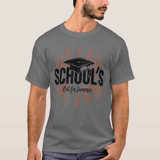 T-shirt Diplômé de l'école La classe sort pour l'été ven (Devant)