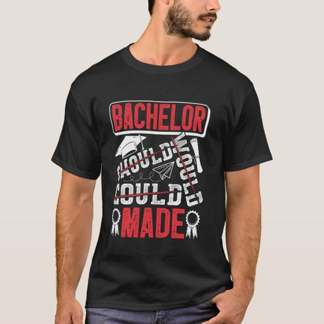 T-shirt Diplôme de Licence BACCALAURÉAT DEVRAIT POURRAIT R (Devant)