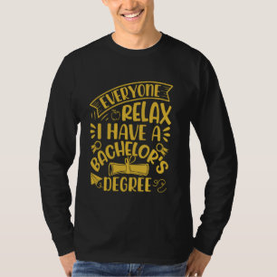 T-shirt Diplôme de licence TOUT LE MONDE SE RELAXE A UN DI