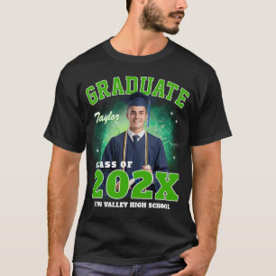 T-shirt Diplômé de Lycée Personnalisé Bootleg Photo