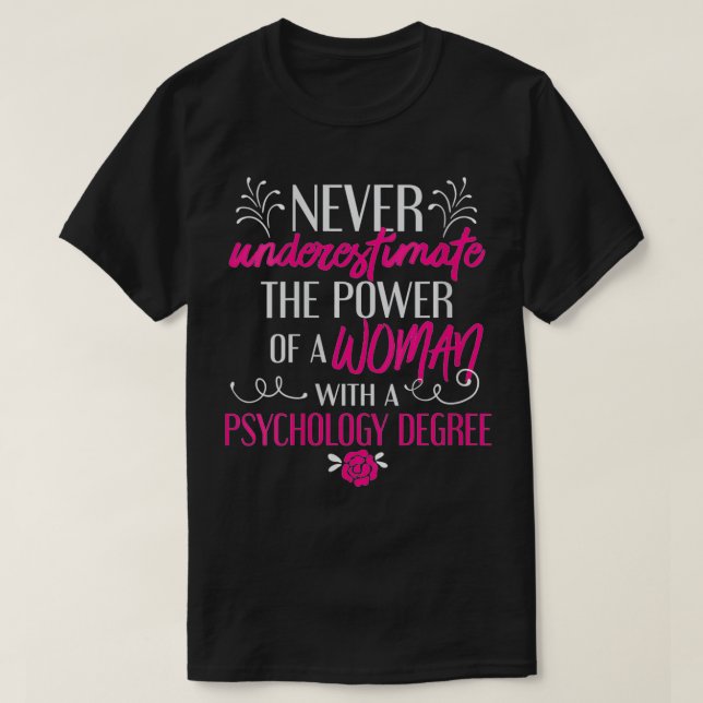 T-shirt Diplôme de psychologie féminine Diplôme de doctora (Design devant)