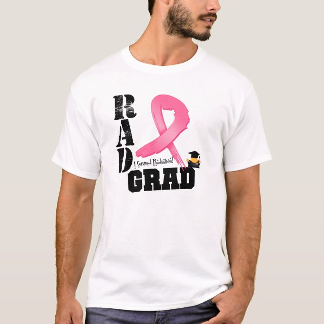 T-shirt Diplômé de rad de thérapie radiologique de cancer (Devant)