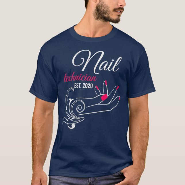 T-shirt Diplôme de technicienne en ongles pour femmes (Devant)