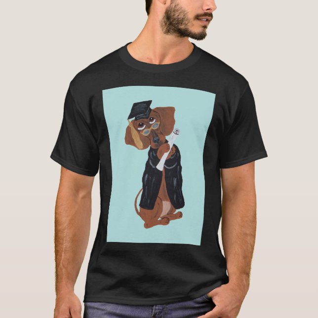 T-shirt Diplômé de teckel (Devant)