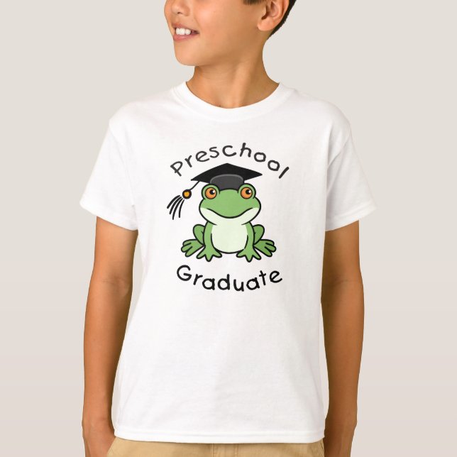 T-shirt Diplômé d'école maternelle - grenouille (Devant)