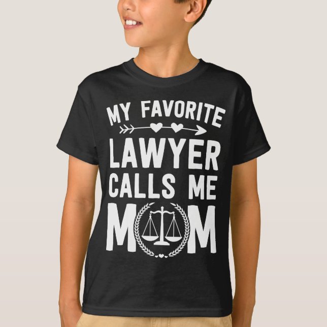 T-shirt Diplôme d'études de droit Avocat favori Maman Mère (Devant)